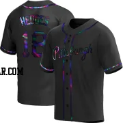 Austin Hedges Men's Pittsburgh Pirates Black Holographic Replica Alternate Jersey