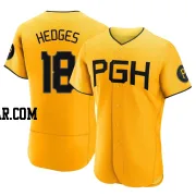 Austin Hedges Men's Pittsburgh Pirates Gold Authentic 2023 City Connect Jersey