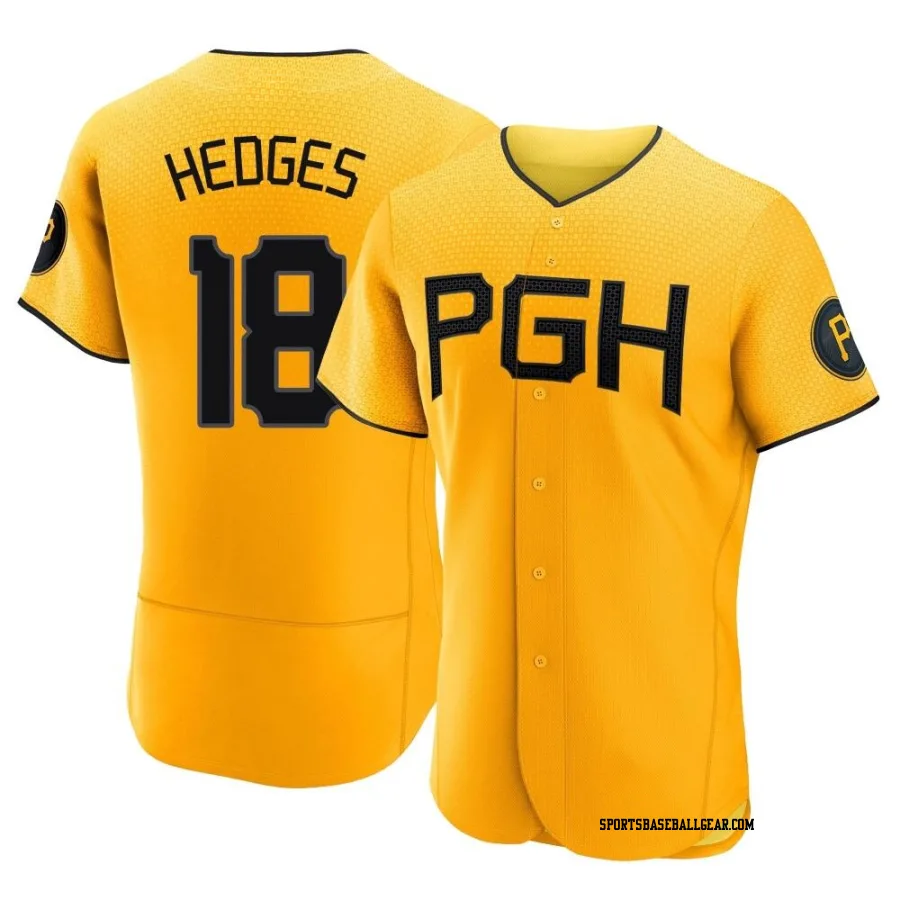 Austin Hedges Men's Pittsburgh Pirates Gold Authentic 2023 City Connect Jersey