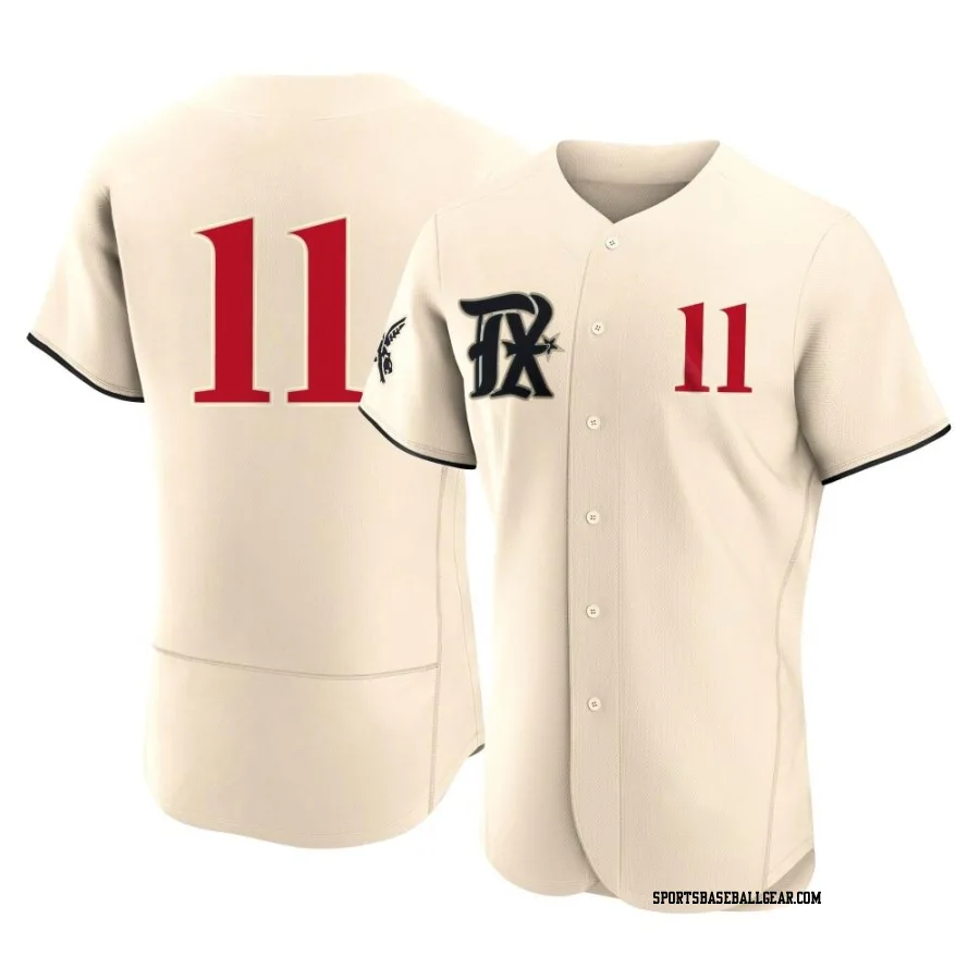 Austin Hedges Men's Texas Rangers Cream Authentic 2023 City Connect Jersey