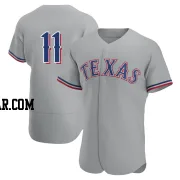 Austin Hedges Men's Texas Rangers Gray Authentic Road Jersey