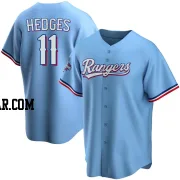 Austin Hedges Men's Texas Rangers Light Blue Replica Alternate 2023 World Series Champions Jersey