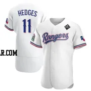 Austin Hedges Men's Texas Rangers White Authentic Home 2023 World Series Jersey