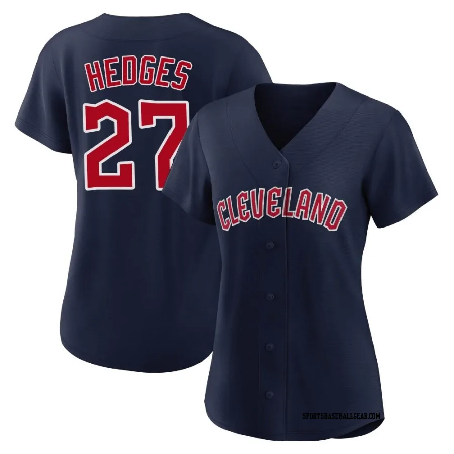 Austin Hedges Women's Cleveland Guardians Navy Authentic Alternate Jersey