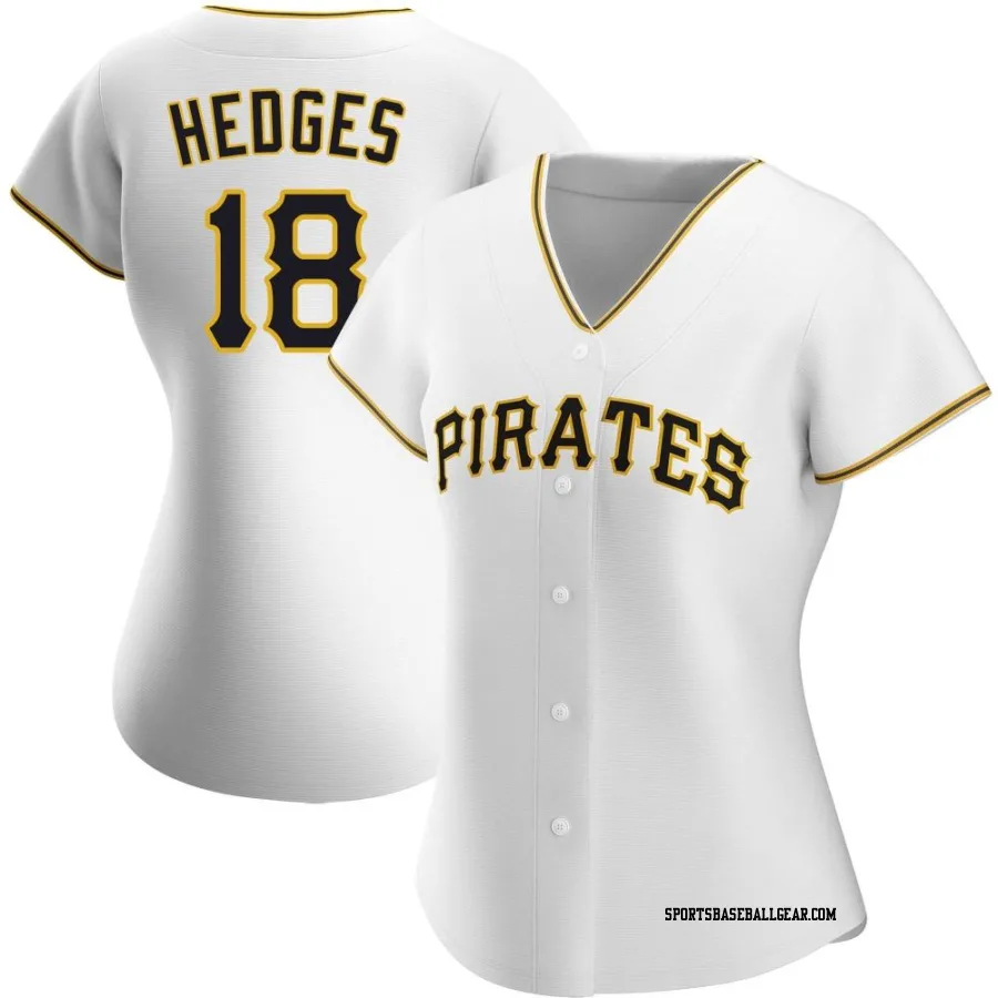 Austin Hedges Women's Pittsburgh Pirates White Authentic Home Jersey