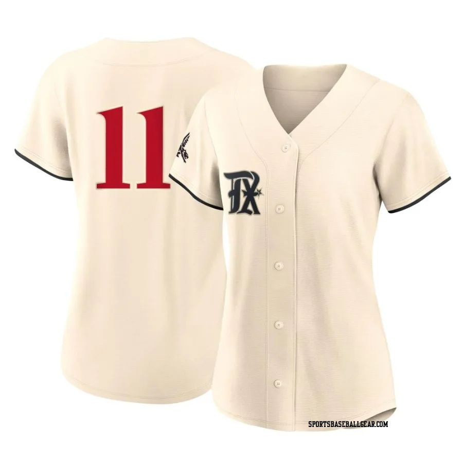 Austin Hedges Women's Texas Rangers Cream Replica 2023 City Connect Jersey