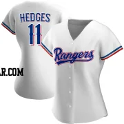 Austin Hedges Women's Texas Rangers White Authentic Home Jersey