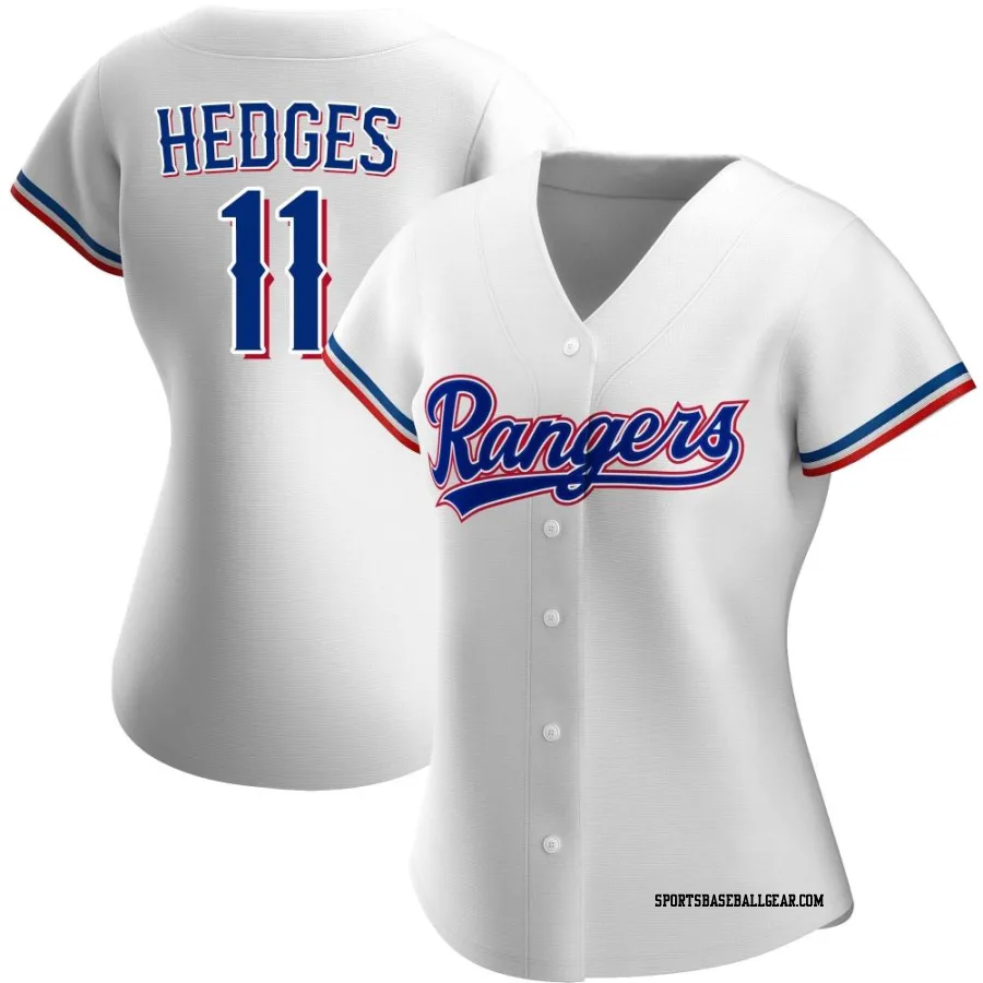 Austin Hedges Women's Texas Rangers White Authentic Home Jersey