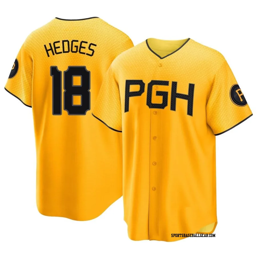 Austin Hedges Youth Pittsburgh Pirates Gold Replica 2023 City Connect Jersey