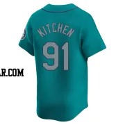 Austin Kitchen Men's Seattle Mariners Aqua Limited Alternate Jersey