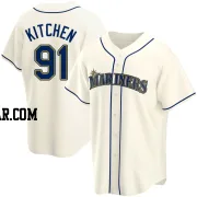 Austin Kitchen Men's Seattle Mariners Cream Replica Alternate Jersey