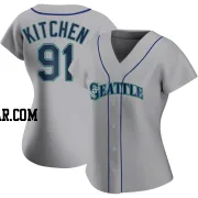 Austin Kitchen Women's Seattle Mariners Gray Authentic Road Jersey