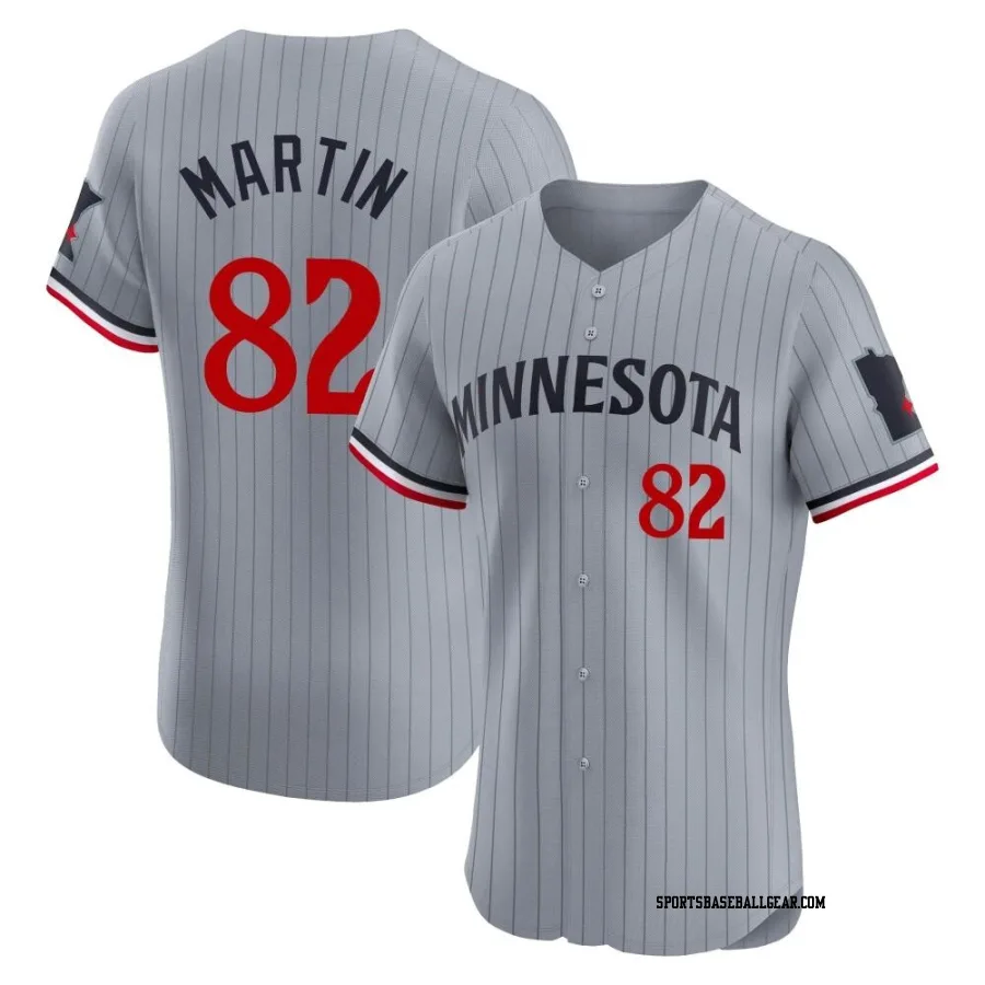 Austin Martin Men's Minnesota Twins Gray Elite Road Jersey