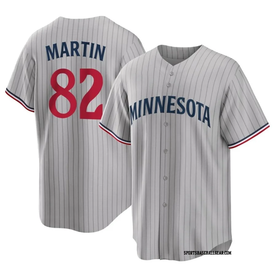 Austin Martin Men's Minnesota Twins Gray Replica Road Jersey