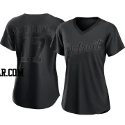 Austin Meadows Women's Detroit Tigers Black Replica Pitch Fashion Jersey