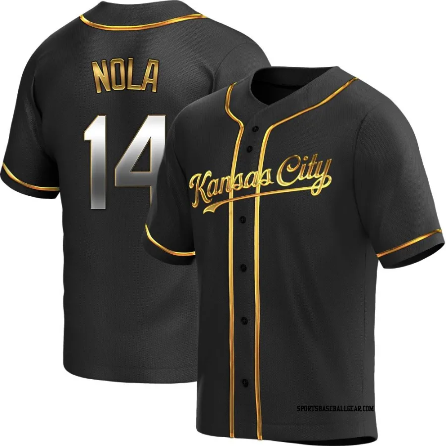 Austin Nola Men's Kansas City Royals Black Golden Replica Alternate Jersey