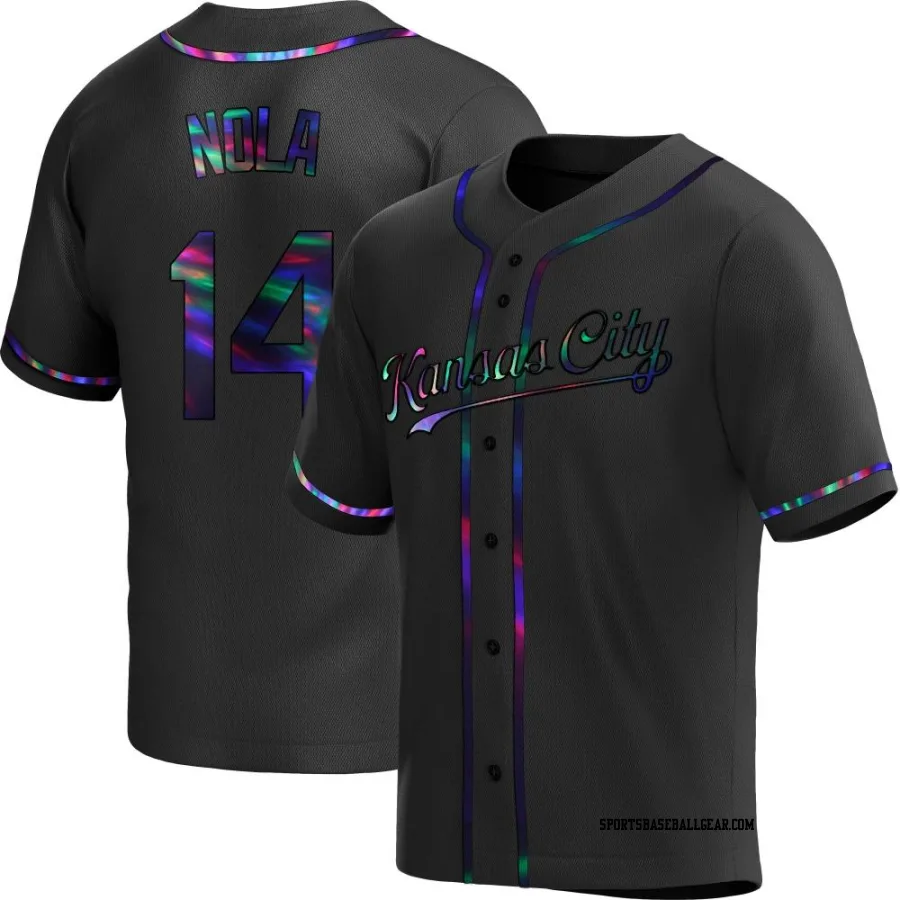 Austin Nola Men's Kansas City Royals Black Holographic Replica Alternate Jersey