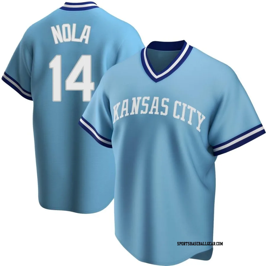 Austin Nola Men's Kansas City Royals Light Blue Replica Road Cooperstown Collection Jersey