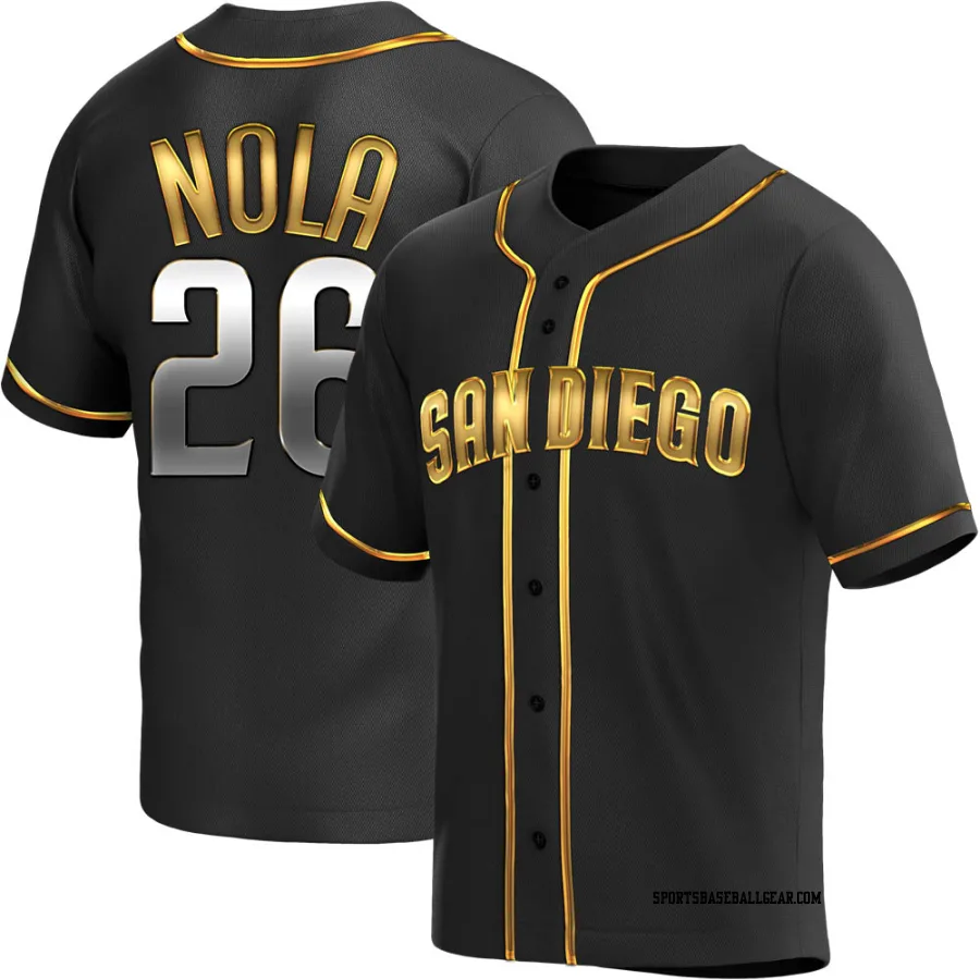 Austin Nola Men's San Diego Padres Black Golden Replica Alternate Jersey