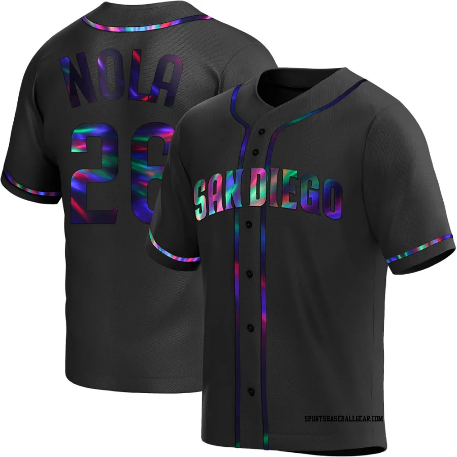 Austin Nola Men's San Diego Padres Black Holographic Replica Alternate Jersey