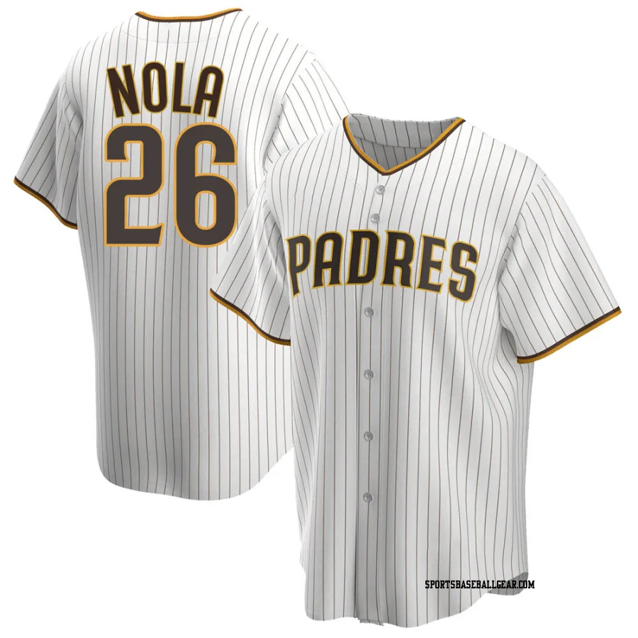 Austin Nola Men's San Diego Padres White/Brown Replica Home Jersey