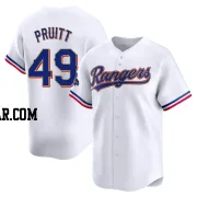 Austin Pruitt Men's Texas Rangers Gold Limited White 2024 Collection Jersey