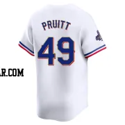 Austin Pruitt Men's Texas Rangers Gold Limited White 2024 Collection Jersey