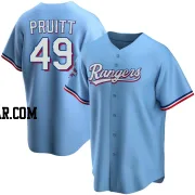 Austin Pruitt Men's Texas Rangers Light Blue Replica Alternate 2023 World Series Champions Jersey