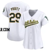 Austin Pruitt Women's Oakland Athletics White Limited Home Jersey