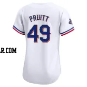 Austin Pruitt Women's Texas Rangers Gold Limited White 2024 Collection Jersey