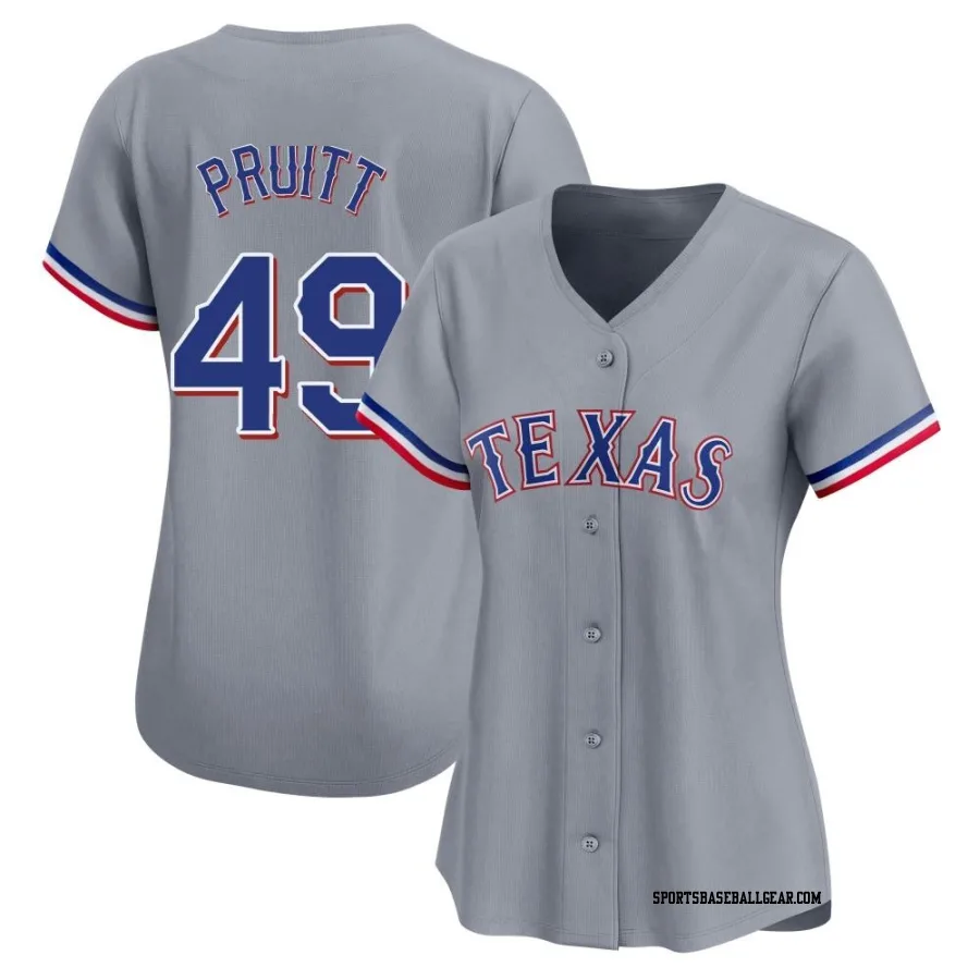 Austin Pruitt Women's Texas Rangers Gray Limited Away Jersey