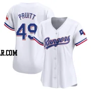 Austin Pruitt Women's Texas Rangers White Limited Home Jersey