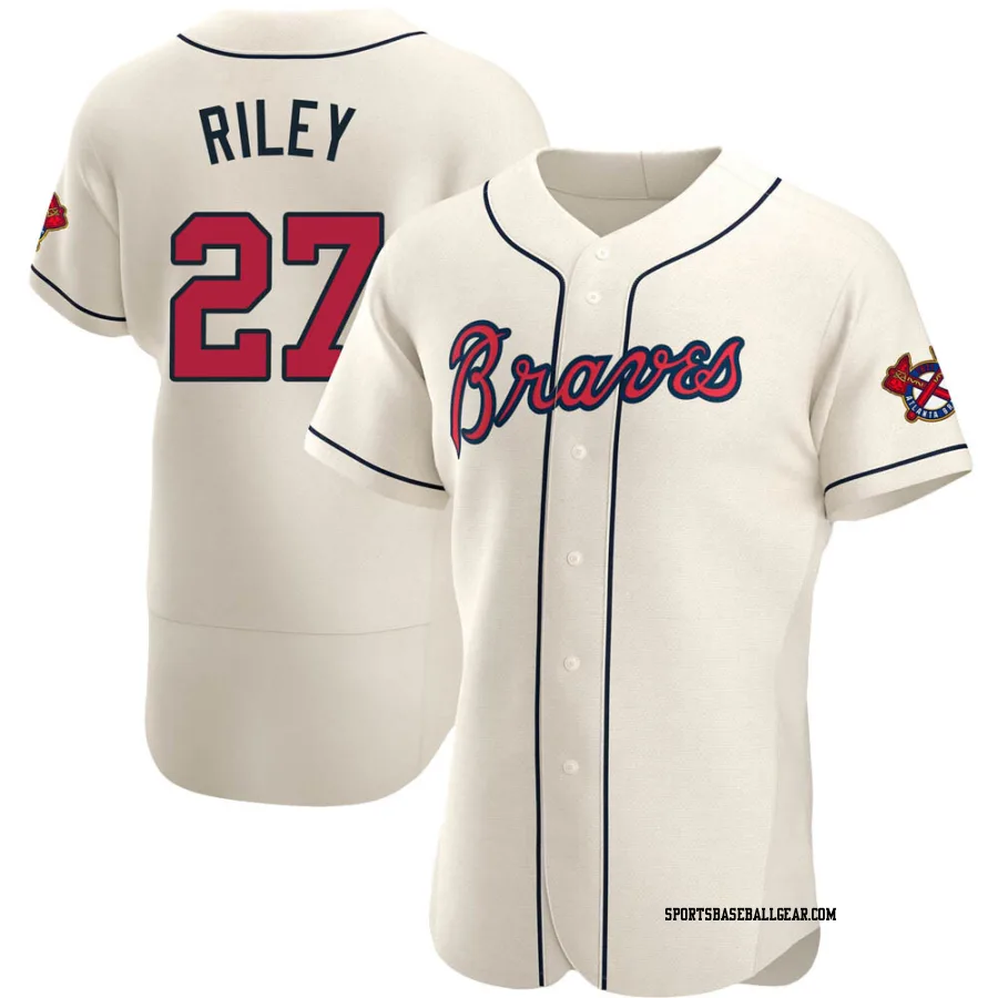 Austin Riley Men's Atlanta Braves Cream Authentic Alternate Jersey