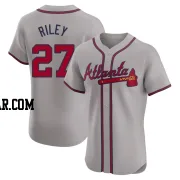 Austin Riley Men's Atlanta Braves Gray Elite Road Jersey