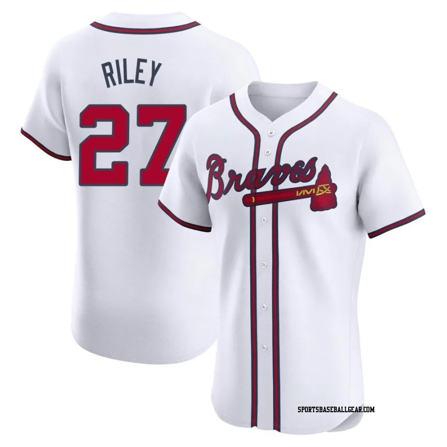 Austin Riley Men's Atlanta Braves White Elite Home Jersey