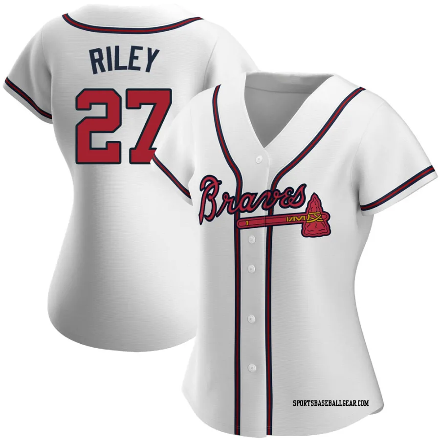 Austin Riley Women's Atlanta Braves White Authentic Home Jersey