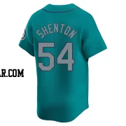 Austin Shenton Men's Seattle Mariners Aqua Limited Alternate Jersey