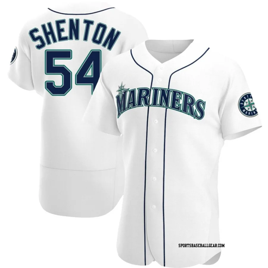 Austin Shenton Men's Seattle Mariners White Authentic Home Jersey