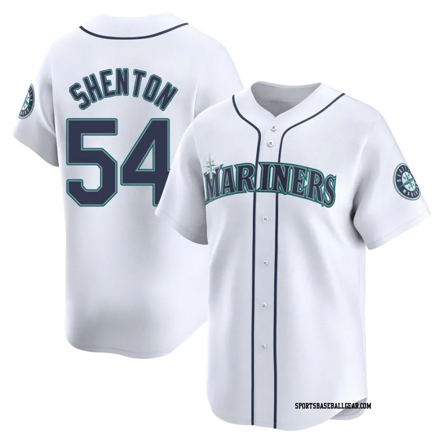 Austin Shenton Men's Seattle Mariners White Limited Home Jersey