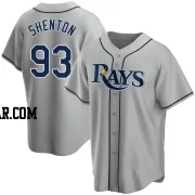 Austin Shenton Men's Tampa Bay Rays Gray Replica Road Jersey