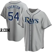 Austin Shenton Men's Tampa Bay Rays Gray Replica Road Jersey