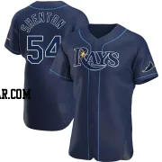 Austin Shenton Men's Tampa Bay Rays Navy Authentic Alternate Jersey