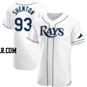 Austin Shenton Men's Tampa Bay Rays White Authentic Home Jersey