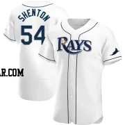 Austin Shenton Men's Tampa Bay Rays White Authentic Home Jersey