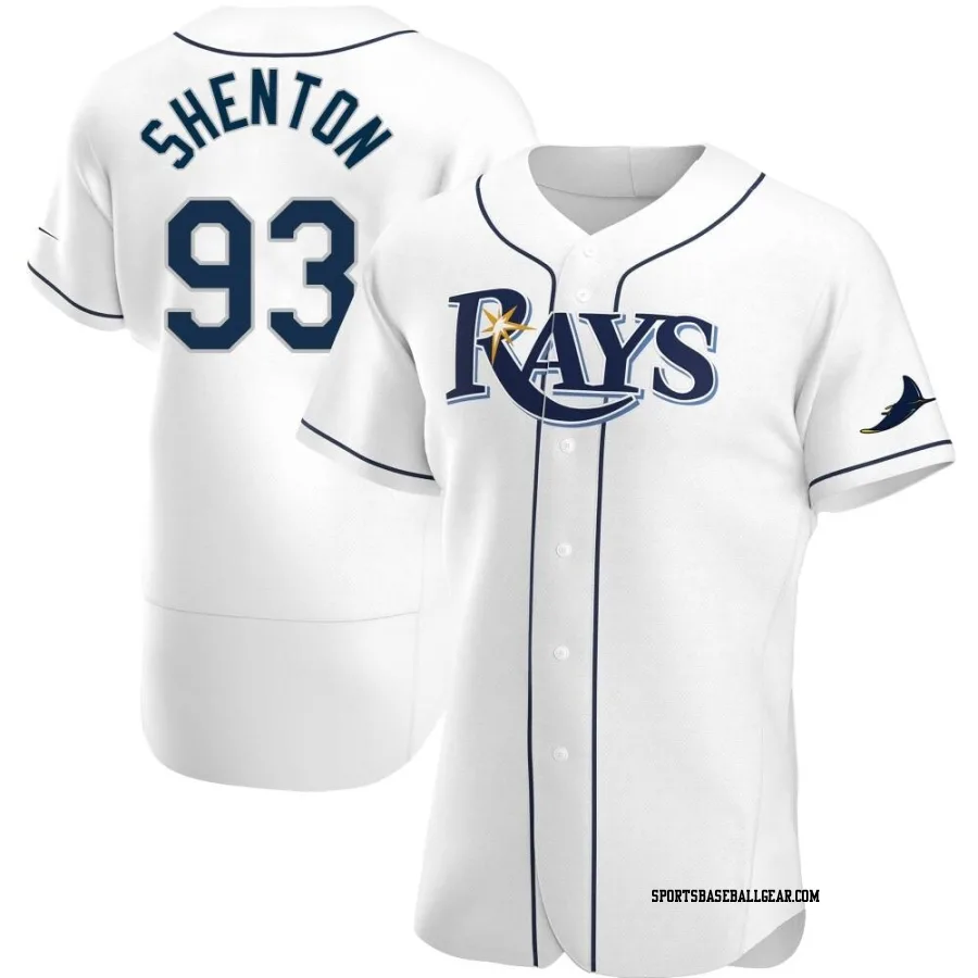 Austin Shenton Men's Tampa Bay Rays White Authentic Home Jersey