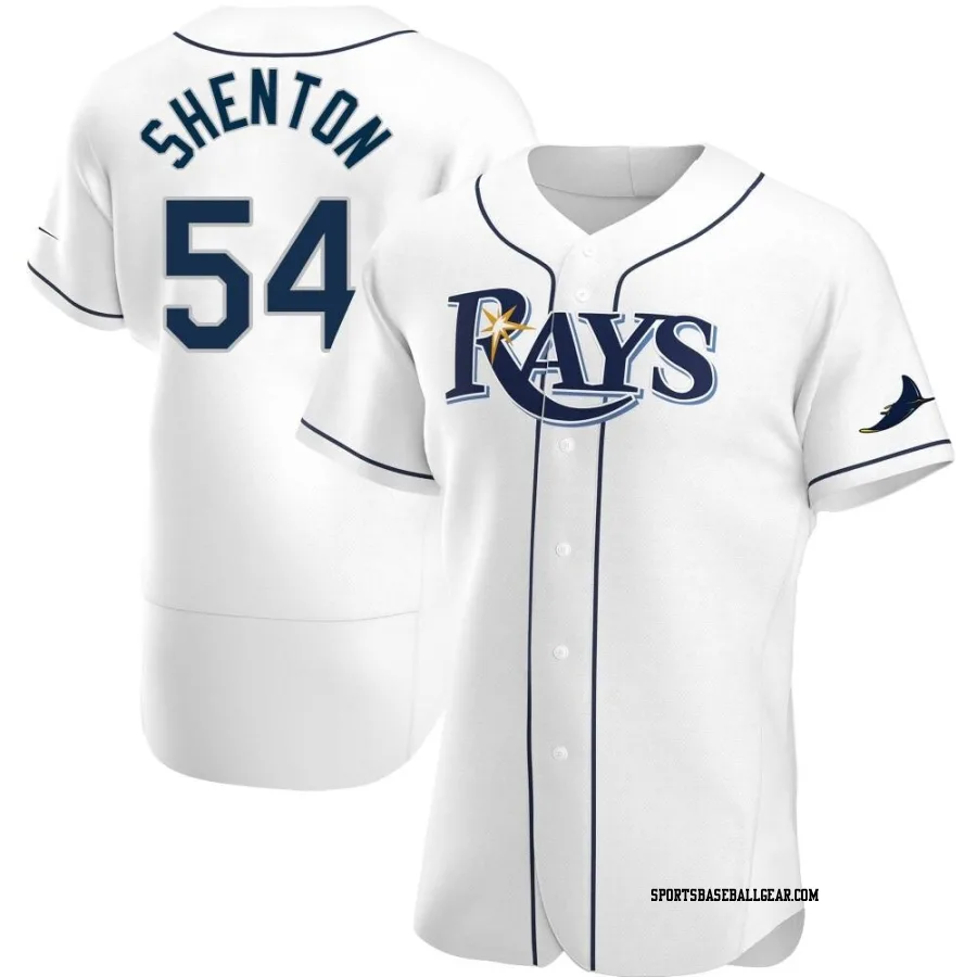 Austin Shenton Men's Tampa Bay Rays White Authentic Home Jersey