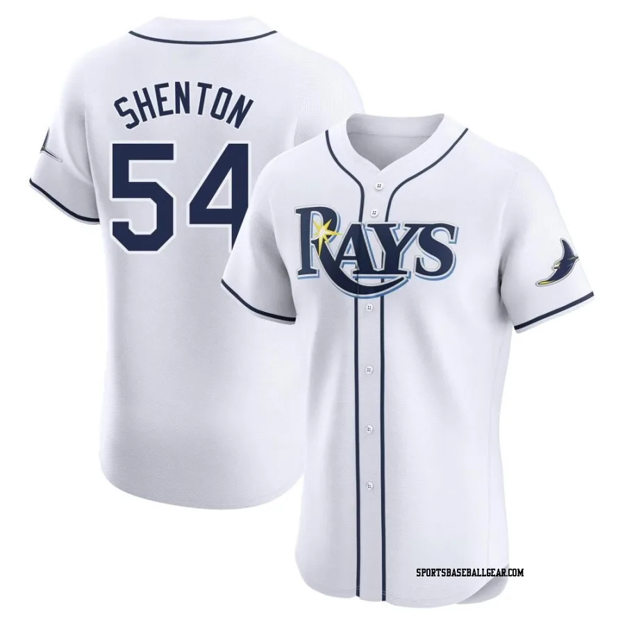 Austin Shenton Men's Tampa Bay Rays White Elite Home Jersey