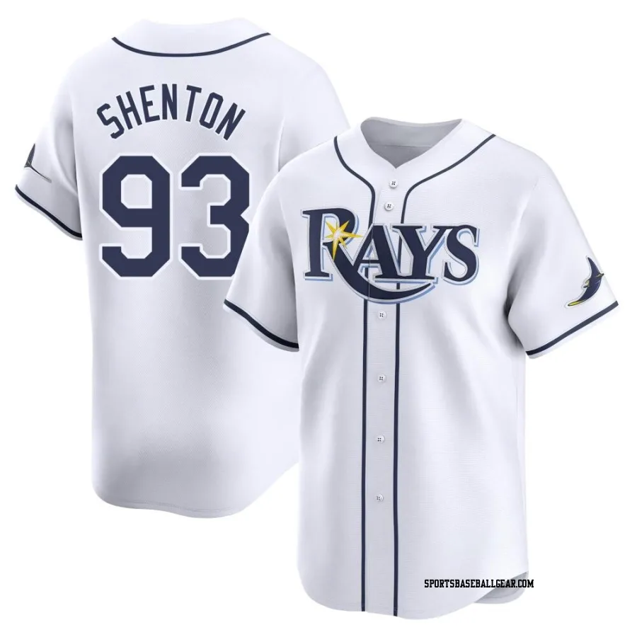 Austin Shenton Men's Tampa Bay Rays White Limited Home Jersey