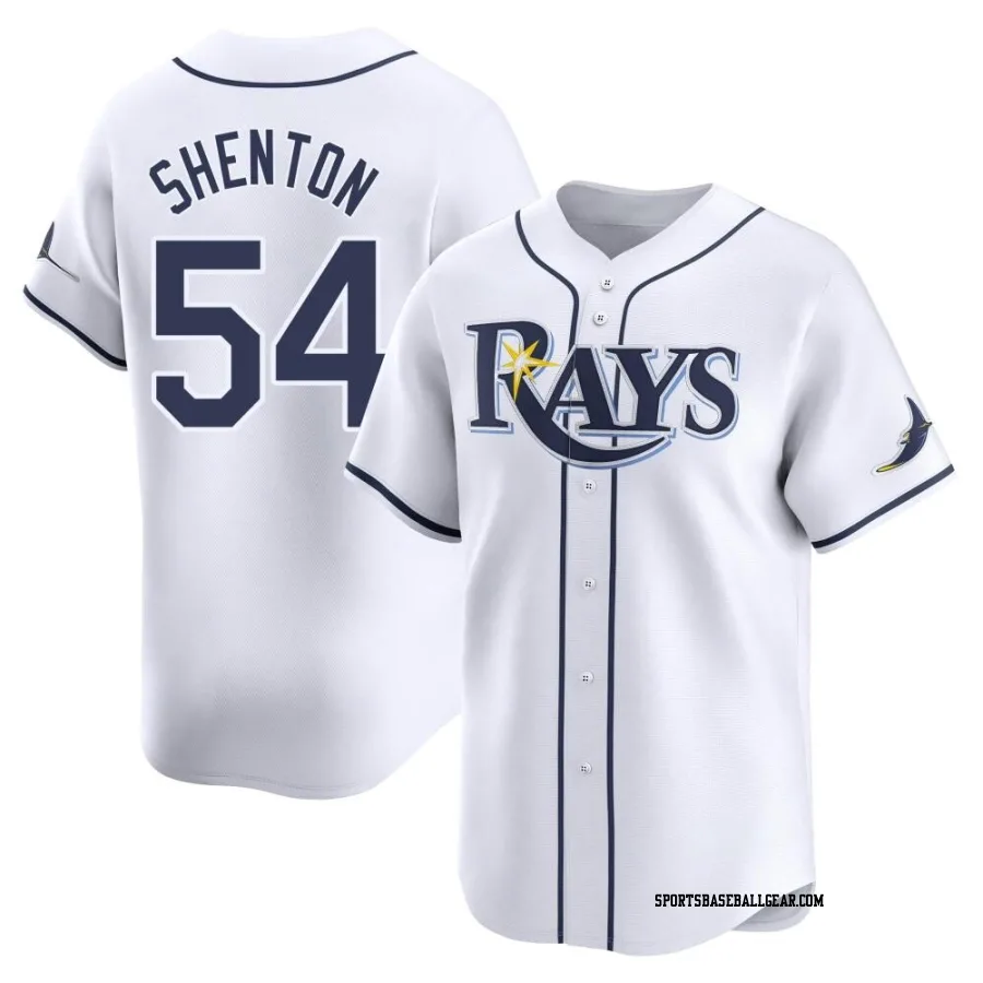 Austin Shenton Men's Tampa Bay Rays White Limited Home Jersey