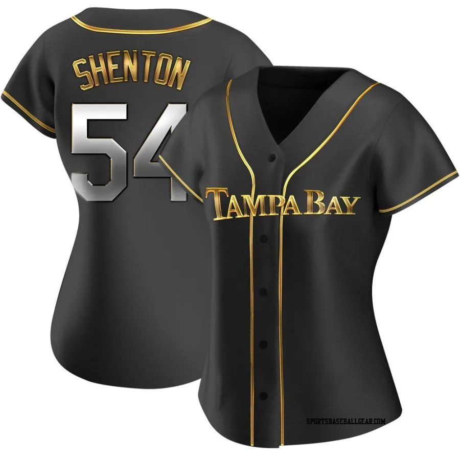 Austin Shenton Women's Tampa Bay Rays Black Golden Replica Alternate Jersey